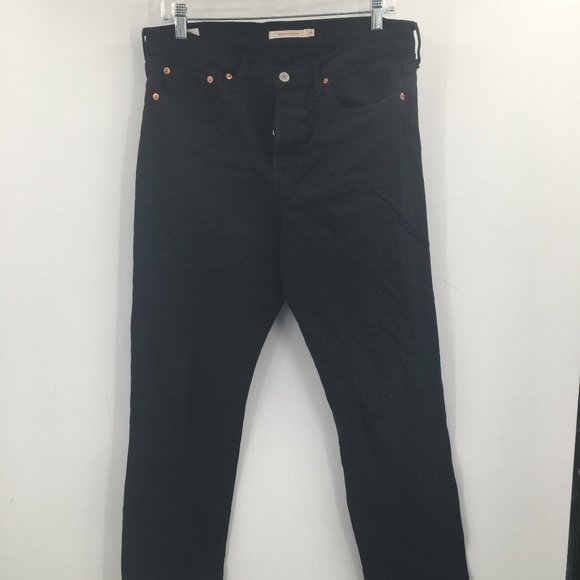 Levi's Women's Wedgie Straight Leg Denim Jeans Black Size 29 - Picture 1 of 4